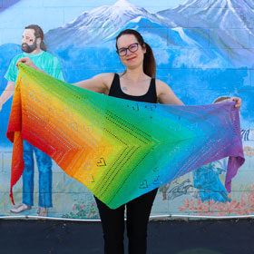 Jimmy Beans Wool Pride kits Love is Love Shawl (ships early June)